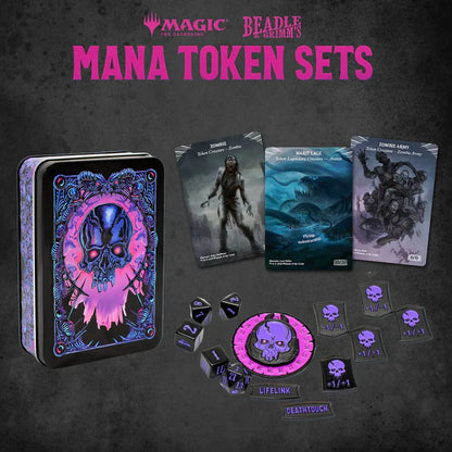 Magic the Gathering: MTG - Token Set- Black Mana Metal Token Set