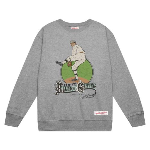 Sports Apparel: Topps Allen & Ginter Baseball – Grey CrewNeck(by Mitchell & Ness)
