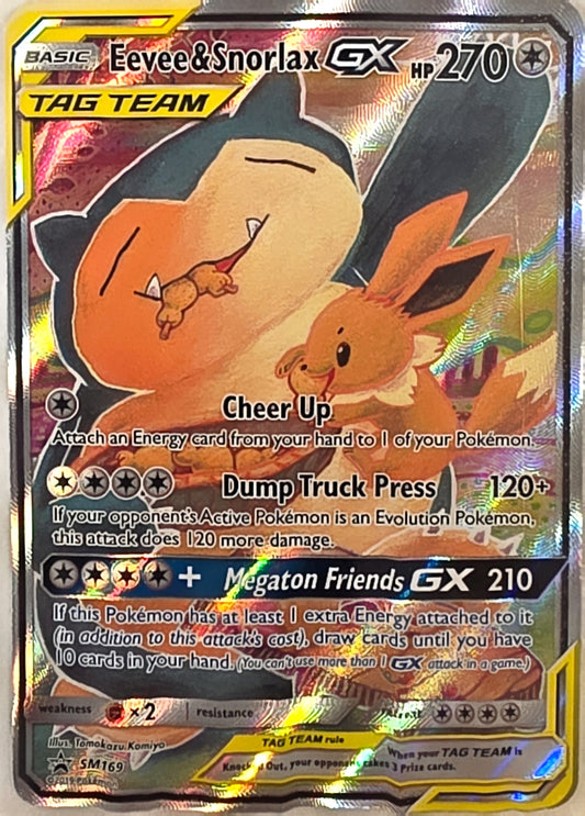 Singles: Pokemon Cards- Eevee & Snorlax GX Promo SM169