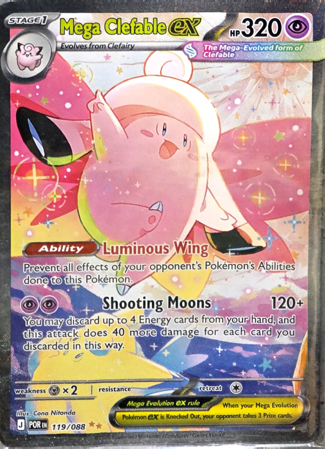 Singles: Pokemon Cards - Mega Clefable ex Special Illustration Rare 119/088