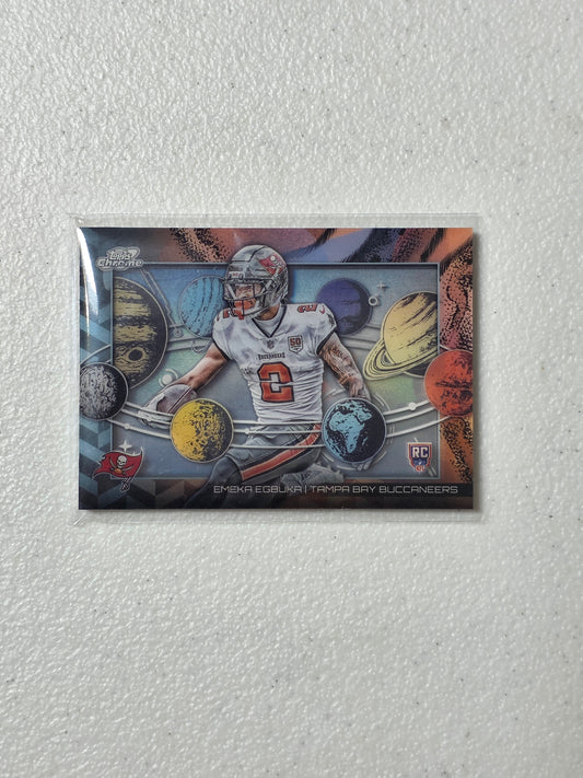 Singles: Football Cards- 2025 Cosmic Chrome Emeka Egbuka Planetarium SP