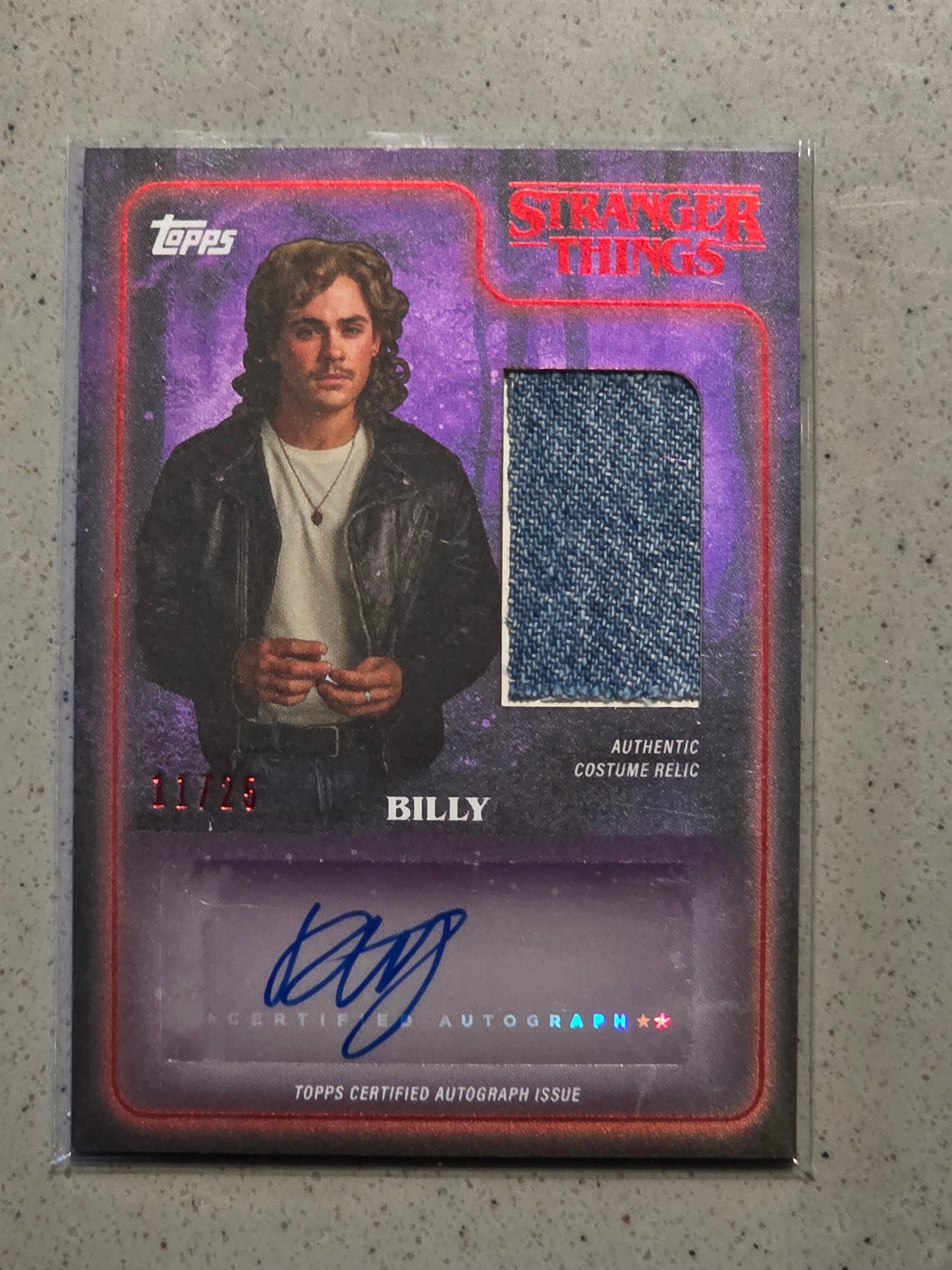 Singles: Misc Cards- Topps Stranger Things Billy Patch Auto /25