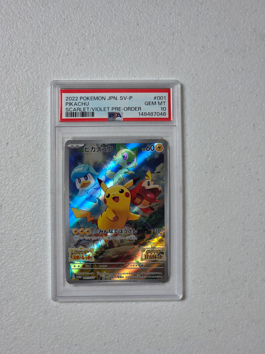 PSA: Pokémon Cards - Pikachu Scarlet/Violet Pre-Order 001/SV-P PSA 10