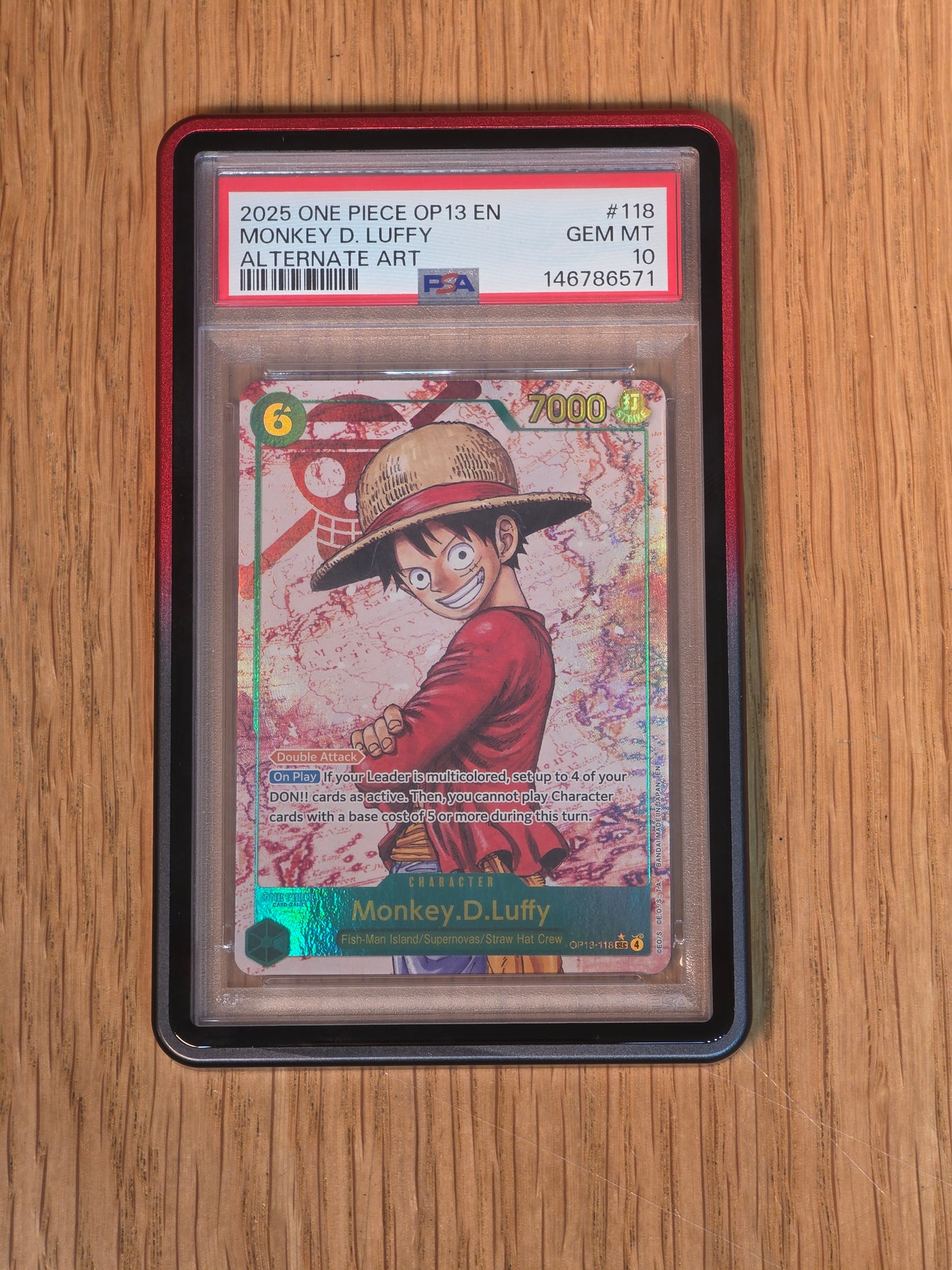 PSA: One Piece Cards- 2025 One Piece Monkey.D.Luffy OP13 Alternate Art - PSA 10