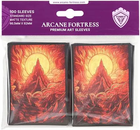Card Sleeves: Standard – Matte Art – Stained Glass – Burning Mountain (100 Count)